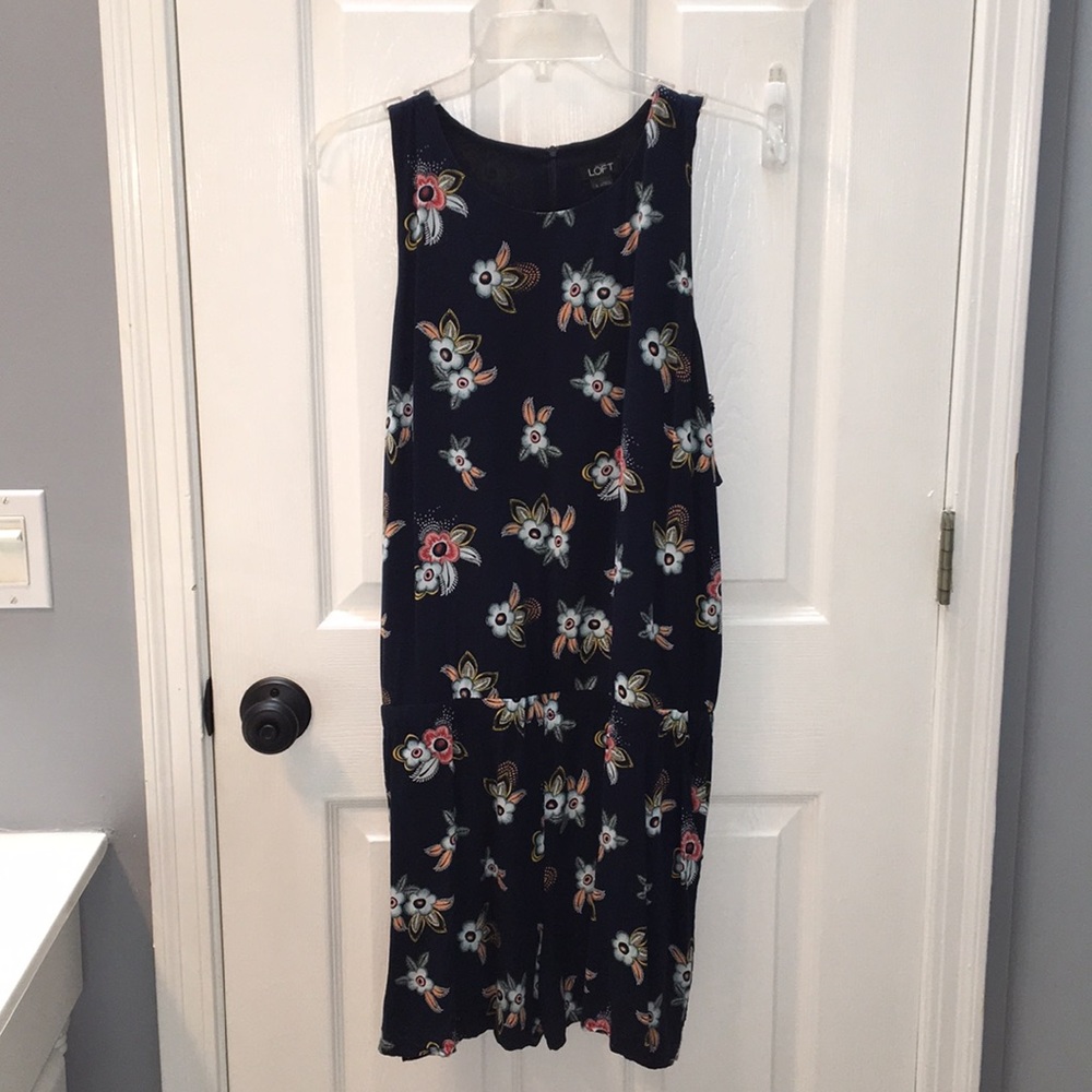 Loft flower romper with pockets